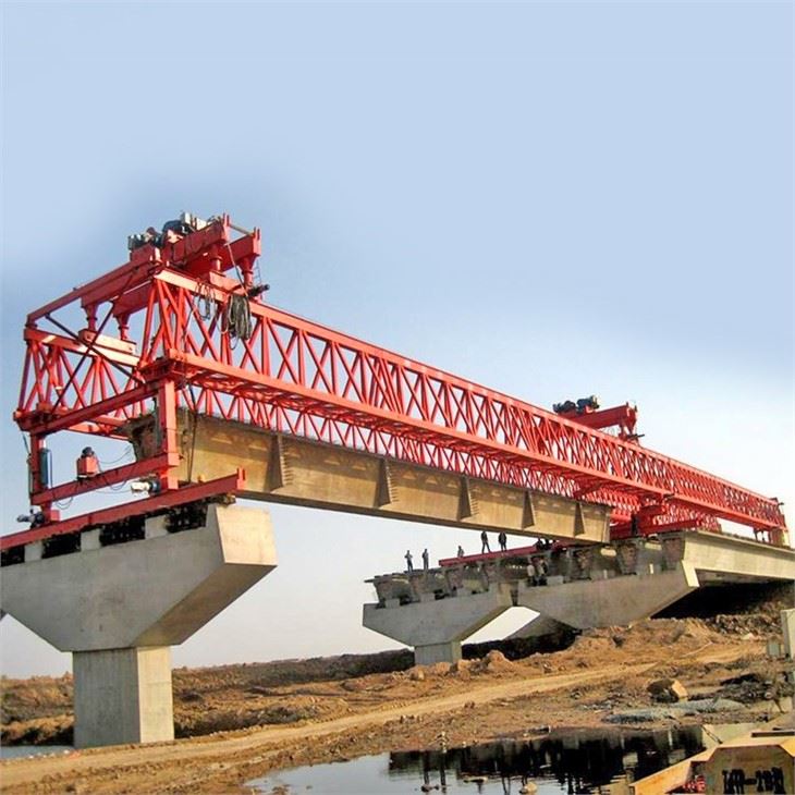 Construction Project Beam Launcher Crane